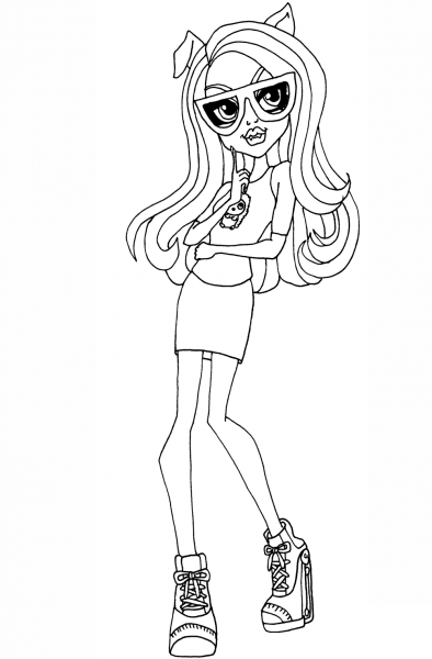 Geek Shriek Howleen Wolf coloring page image