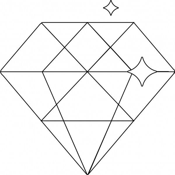 Gem Emoji coloring page image