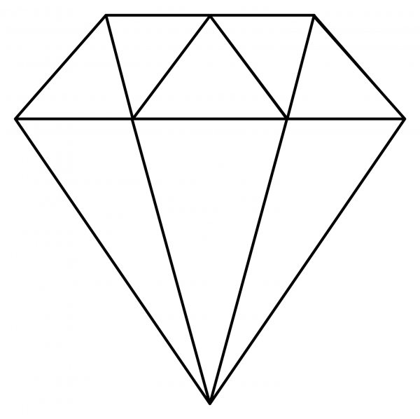 Gem Stone Emoji coloring page image