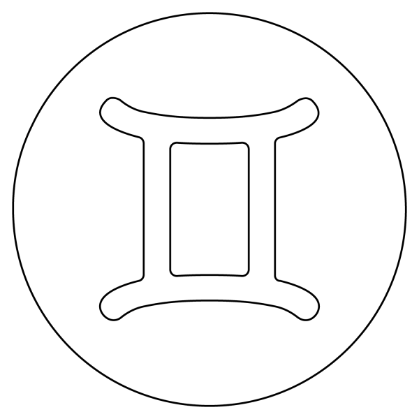 Gemini Emoji coloring page image