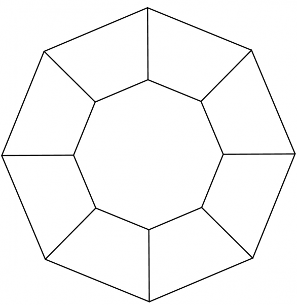Gemstone coloring page image