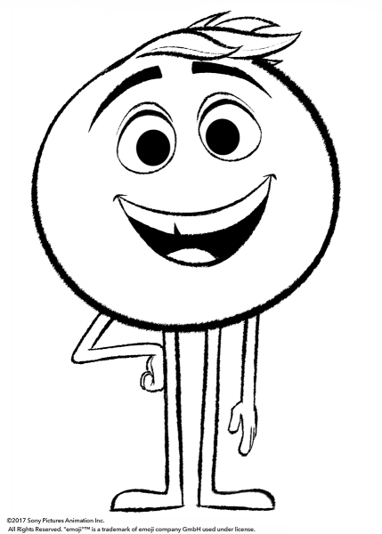 Gene from Emoji Movie  coloring page image