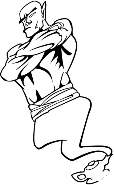 Genie  coloring page image