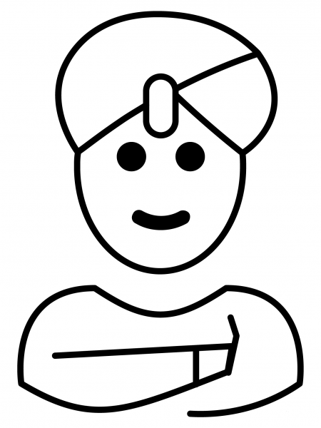 Genie Emoji coloring page image
