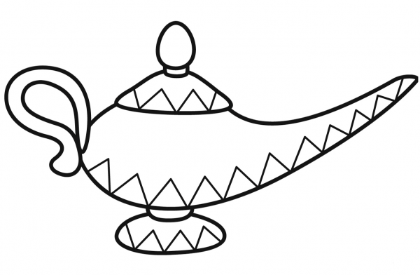 Genie Lamp coloring page image