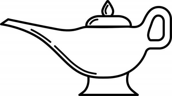 Genie Lamp coloring page image