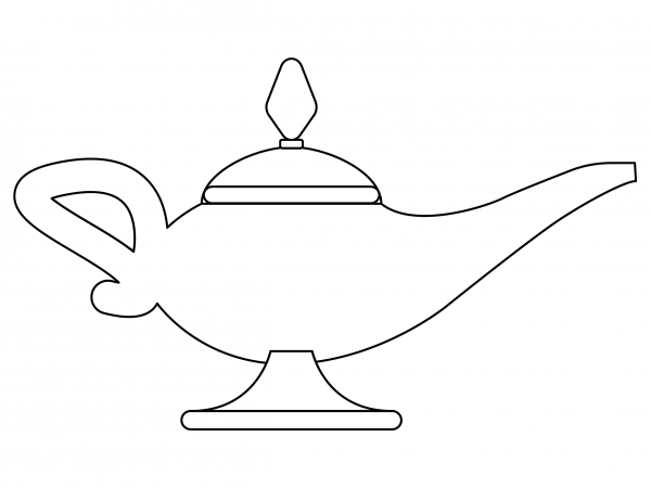 Genie Lamp coloring page image