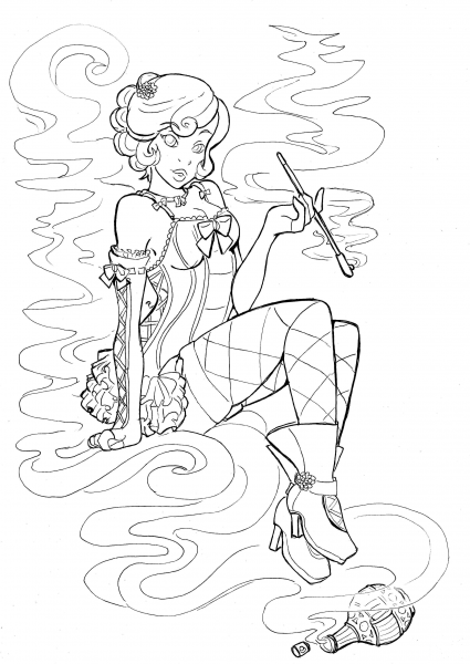 Genie Lilith by Namtia coloring page image