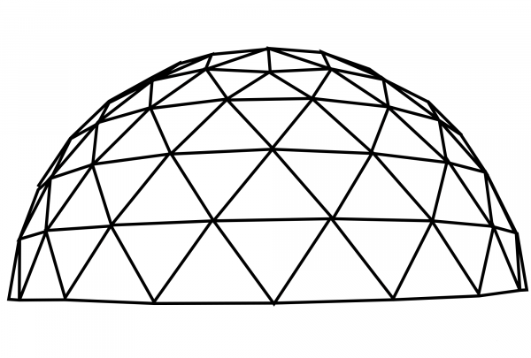 Geodesic Dome coloring page image