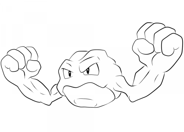 Geodude coloring page image