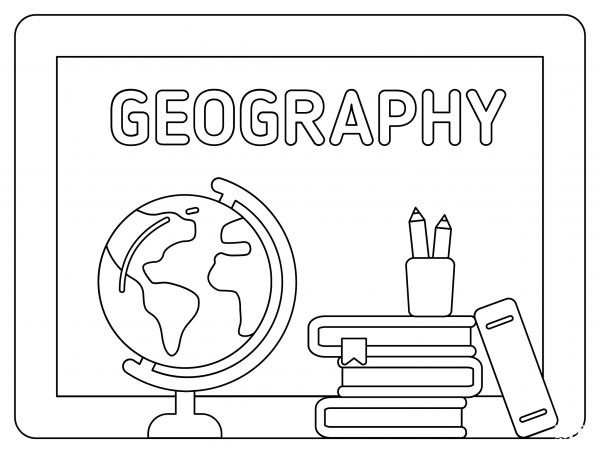 Geography Class coloring page image