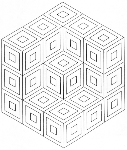 Geometric Mandala coloring page image