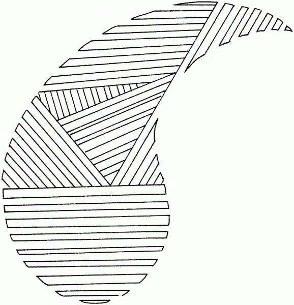 Geometric Paisley coloring page image