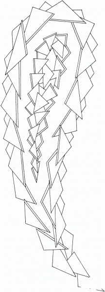 Geometric Paisley coloring page image