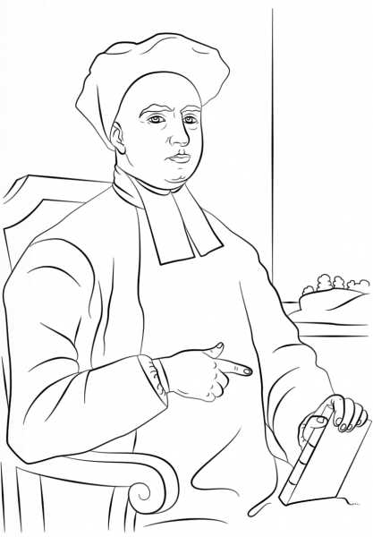 George Berkeley coloring page image