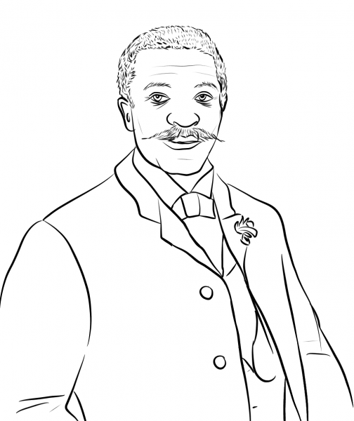 George Crum coloring page image