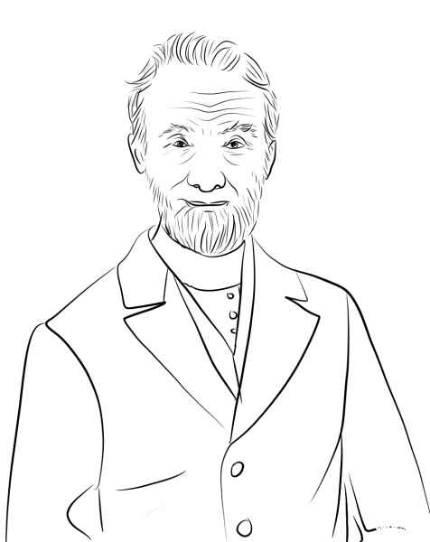 George Muller coloring page image