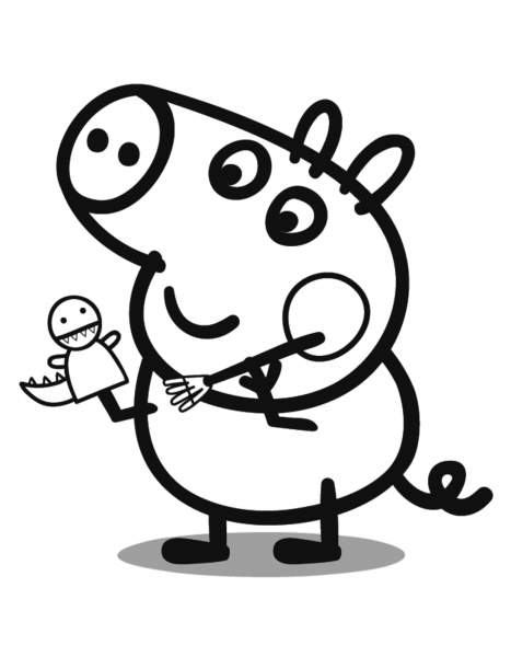 George Pig coloring page image