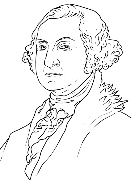 George Washington coloring page image