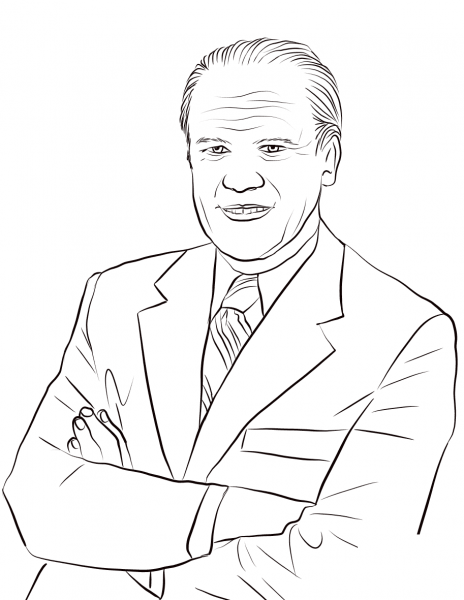 Gerald Ford coloring page image