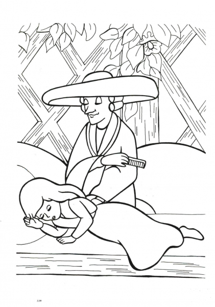 Gerda Is Sleeping Peacefully  coloring page image