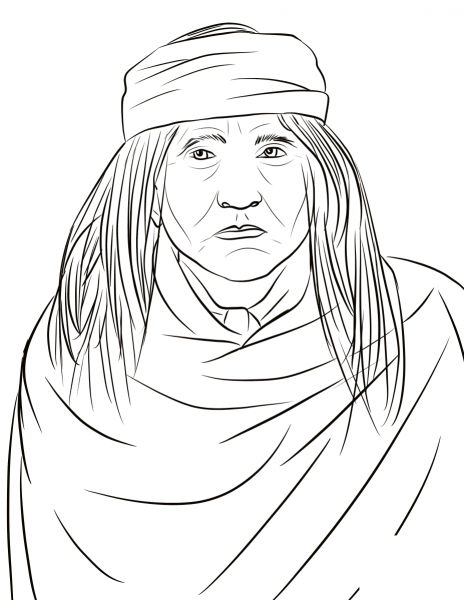 Geronimo coloring page image
