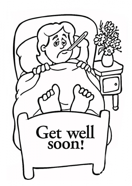 Get Well  coloring page image