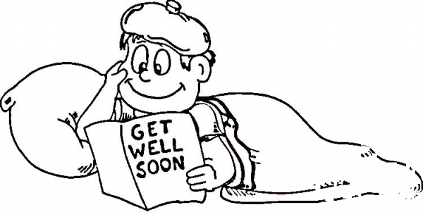 Get Well Soon  coloring page image