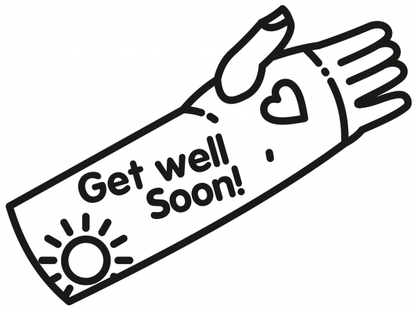 Get Well Soon coloring page image