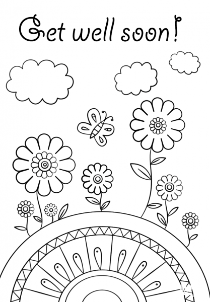 Get Well Soon coloring page image