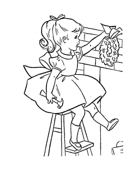 Getting Ready For Christmas  coloring page image