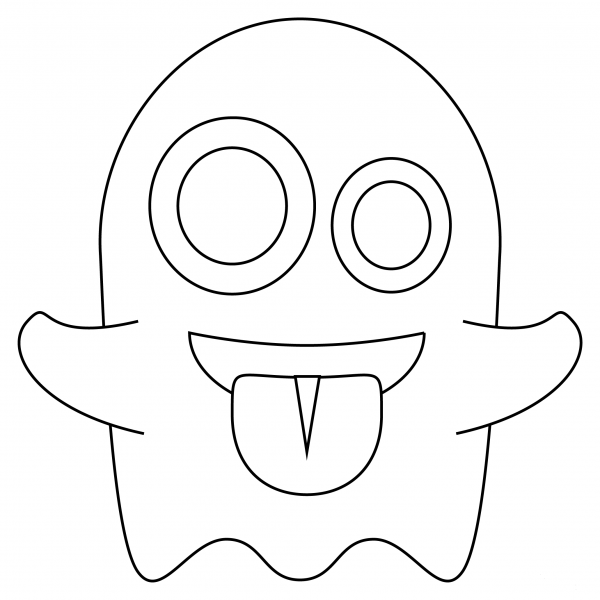 Ghost coloring page image