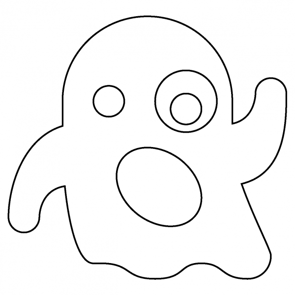 Ghost Emoji coloring page image