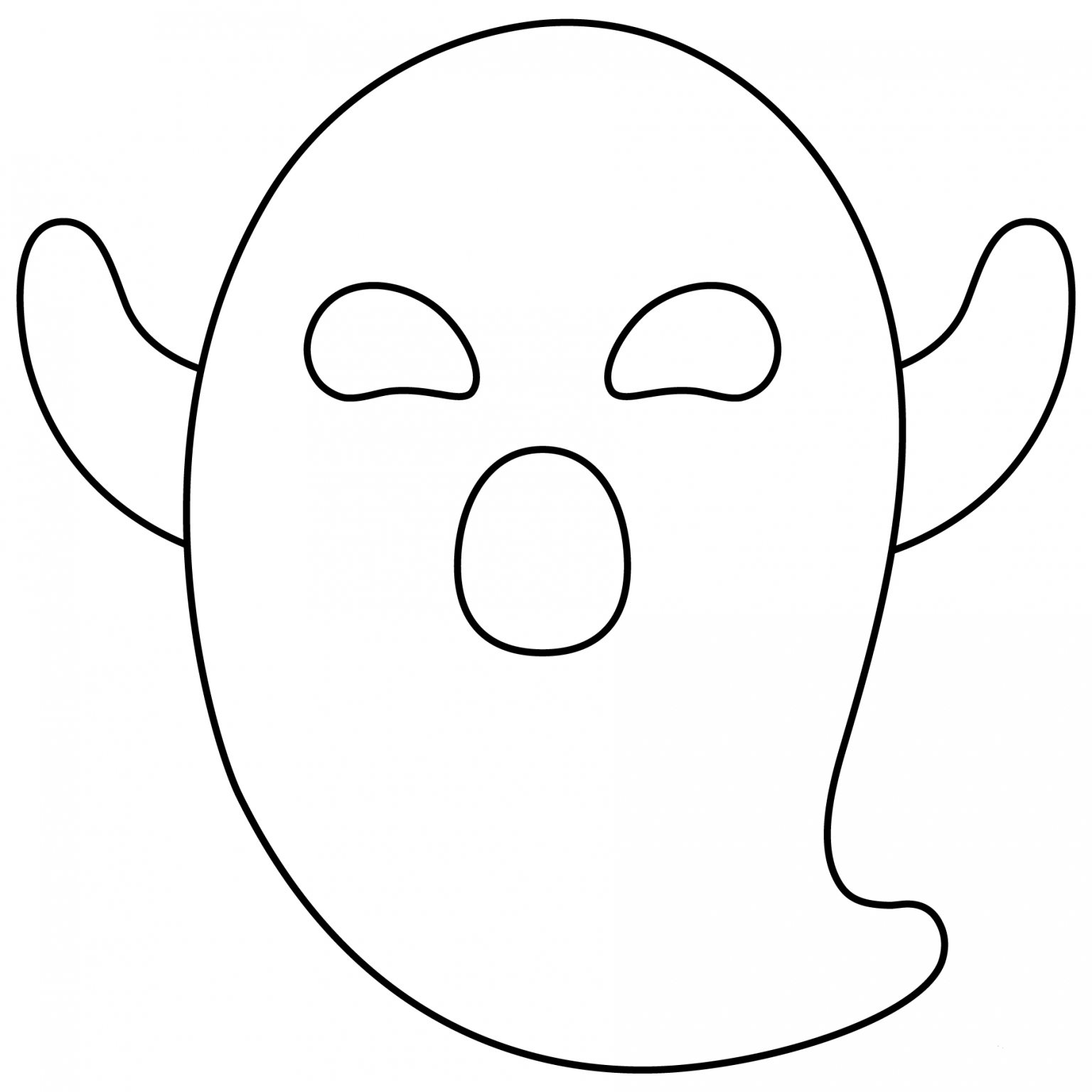 Ghost Emoji coloring page - ColouringPages