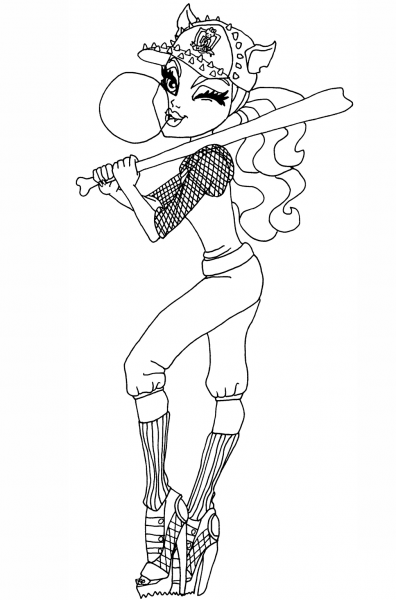 Ghoul Sports Clawdeen coloring page image