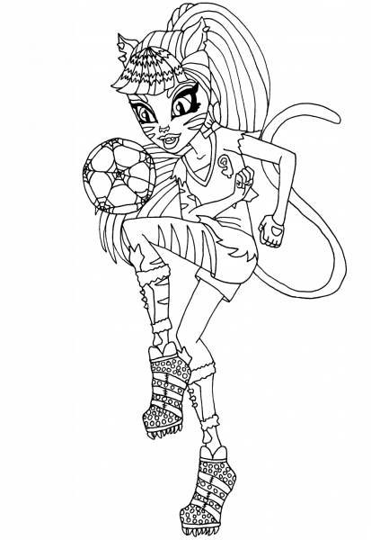 Ghoul Sports Toralei coloring page image