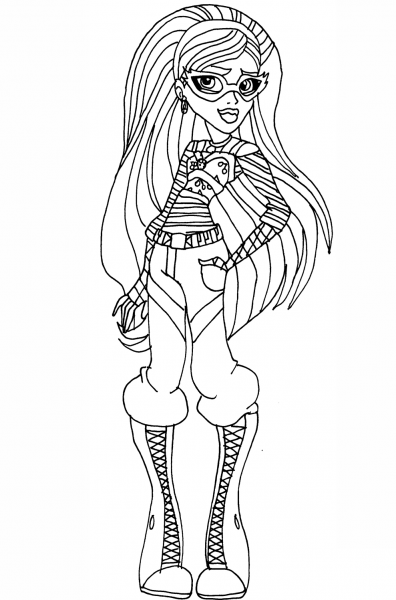 Ghoulia coloring page image