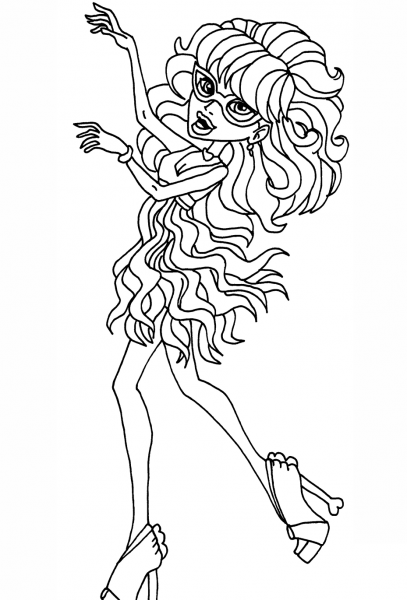 Ghoulia Dance coloring page image