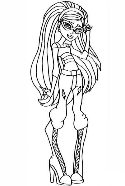 Ghoulia Yelps coloring page image