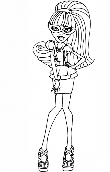 Ghoulia Yelps Dot Dead Gorgeous coloring page image