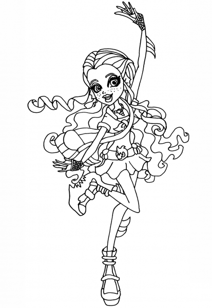 Ghouls Night Out Lagoona coloring page image