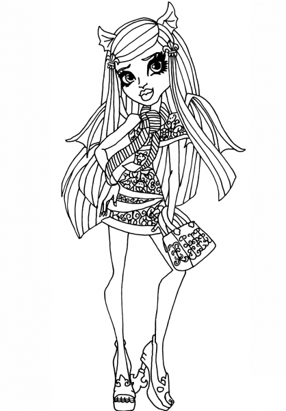 Ghouls Night out Rochelle coloring page image
