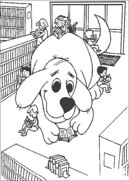 Giant Clifford  coloring page image