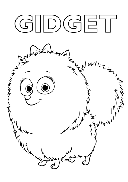 Gidget from the Secret Life of Pets coloring page image