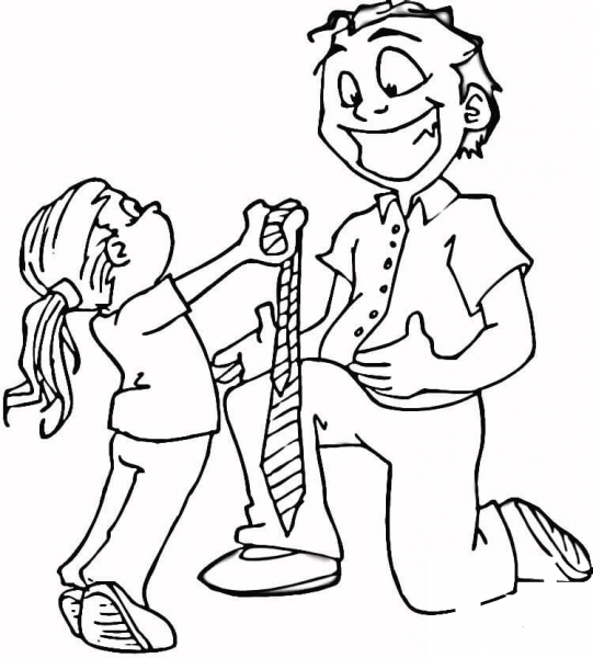 Gift for Daddy  coloring page image