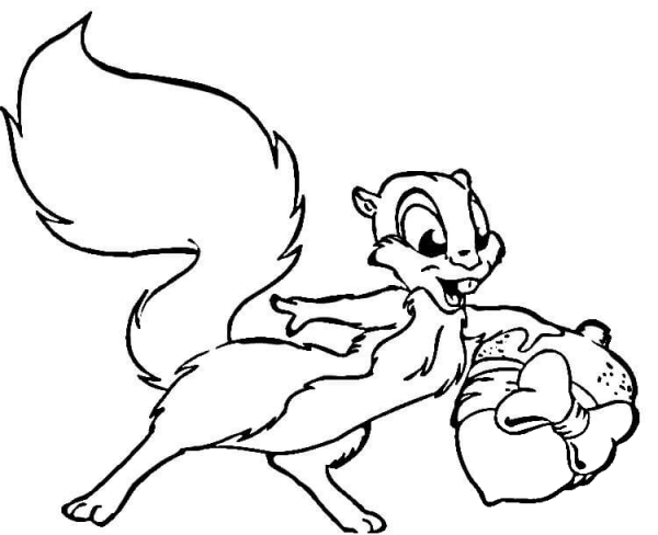 Gift for Squirrel  coloring page image