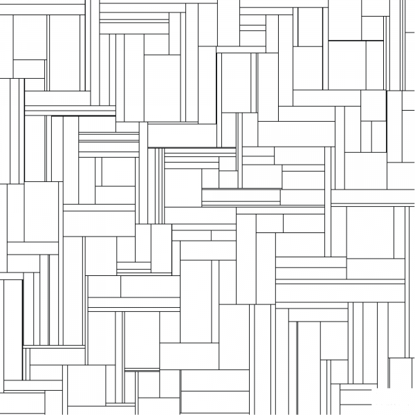 Gilbert Tesselation with Axis Parallel Cracks coloring page image
