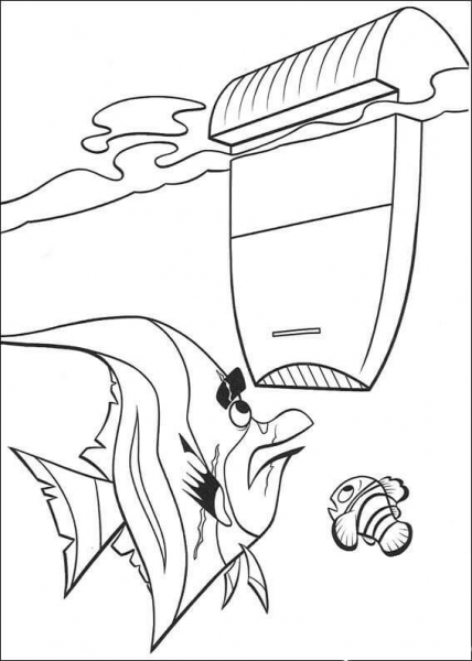 Gill and Nemo want to find The Way Out  coloring page image