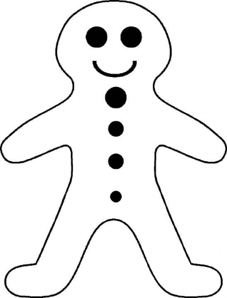Gingerbread Boy coloring page image