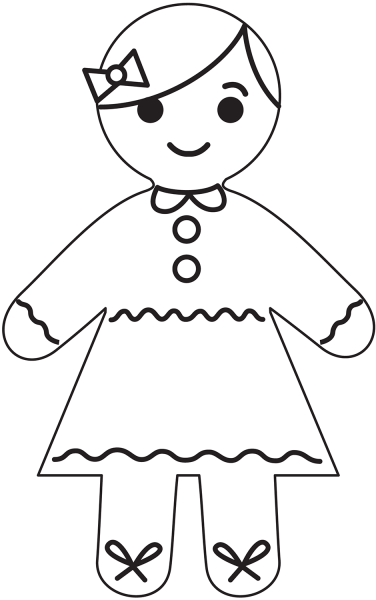 Gingerbread Girl coloring page image